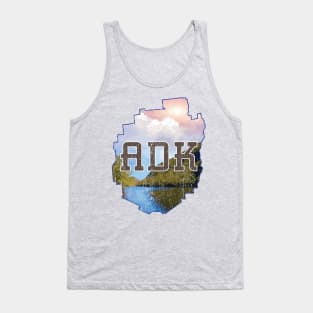 Distressed Adirondack River Scene Tank Top